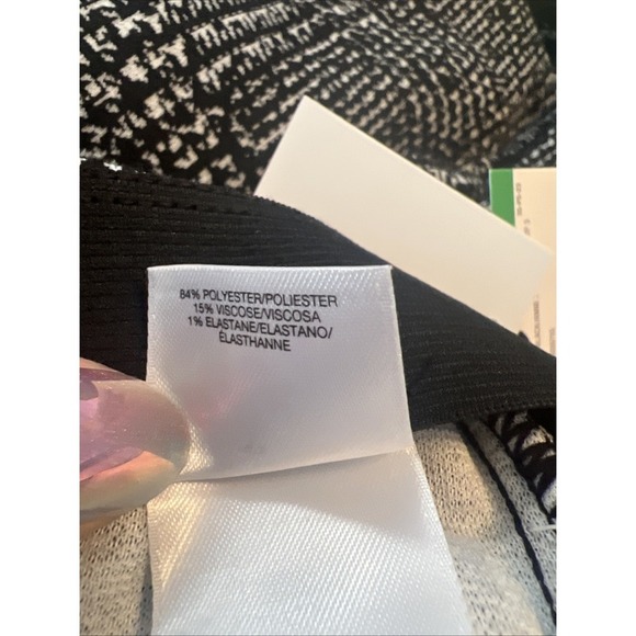 Anne Klein Plaid Pull On Stretch Slim Leg Ankle Pants Women's Size Large NWT - Picture 9 of 10